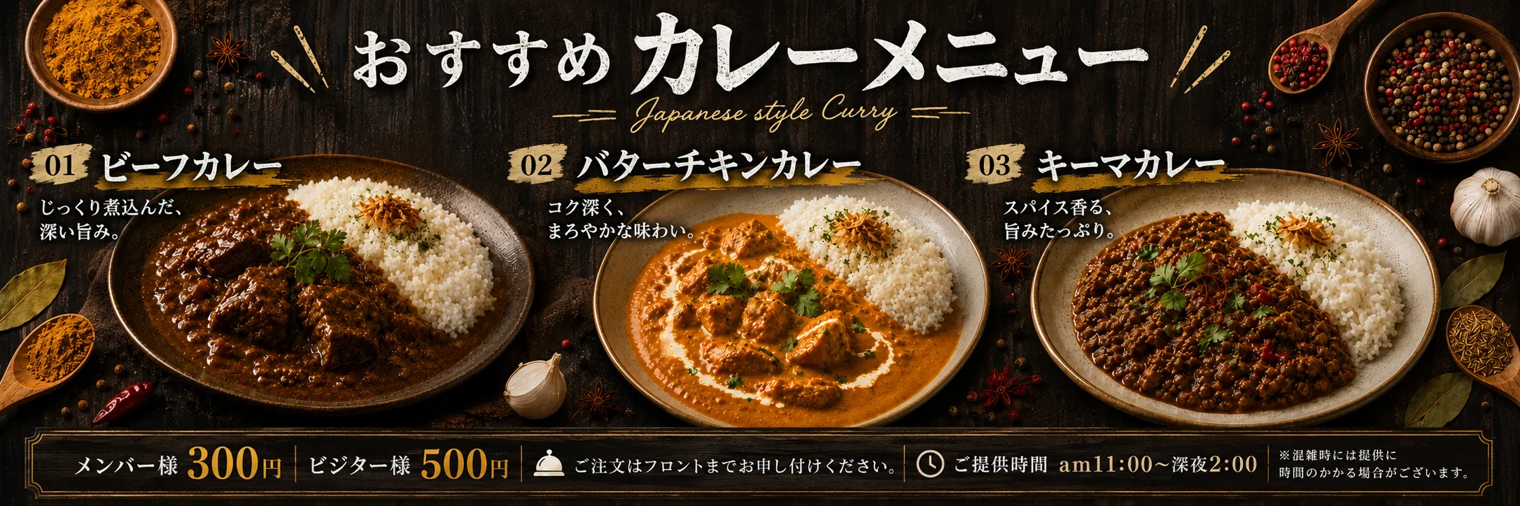 期間限定フードメニュー
